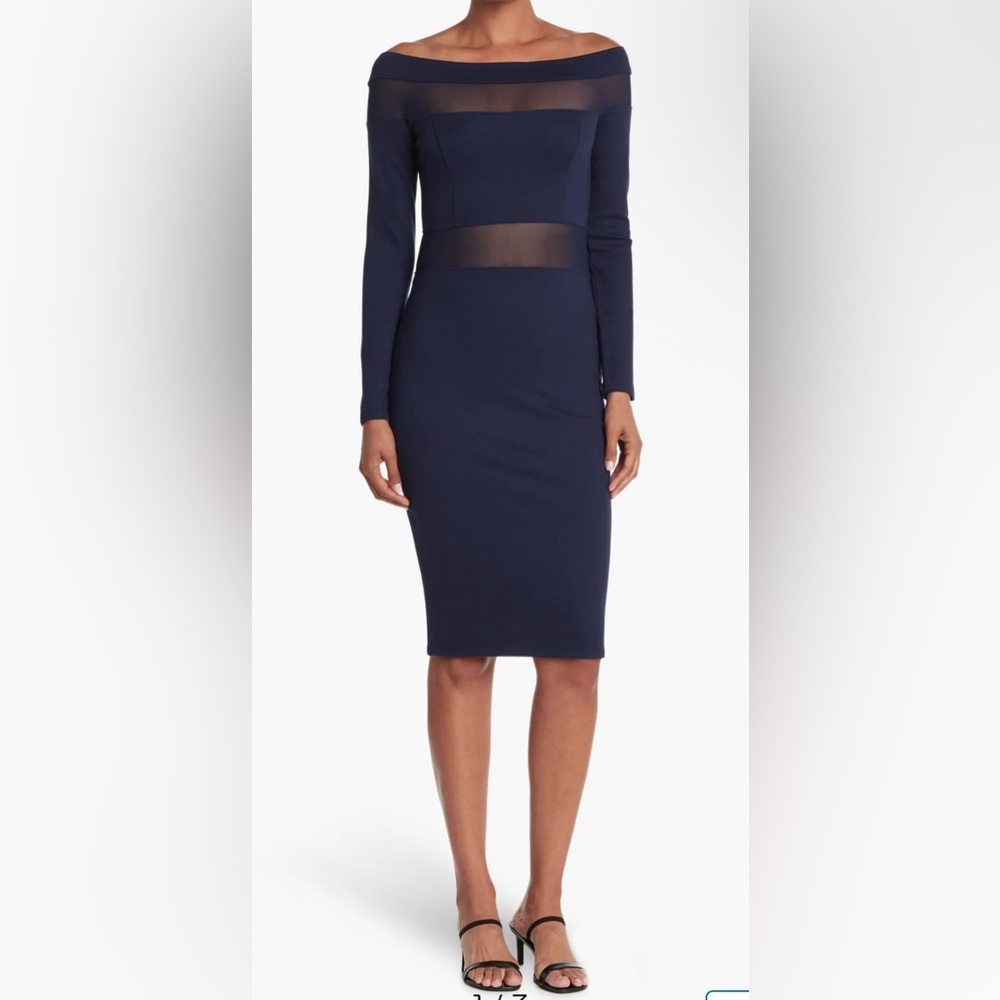 NWT Love By Design Navy Bodycon Long Sleeve Dress Size XL
